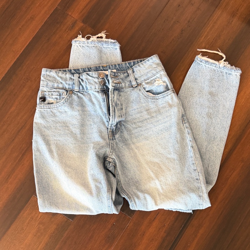 Kancan Light Blue Distressed Women Jeans